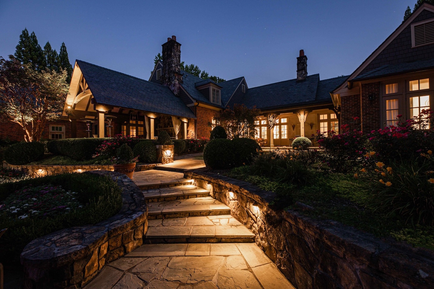 landscape and garden layered lighting